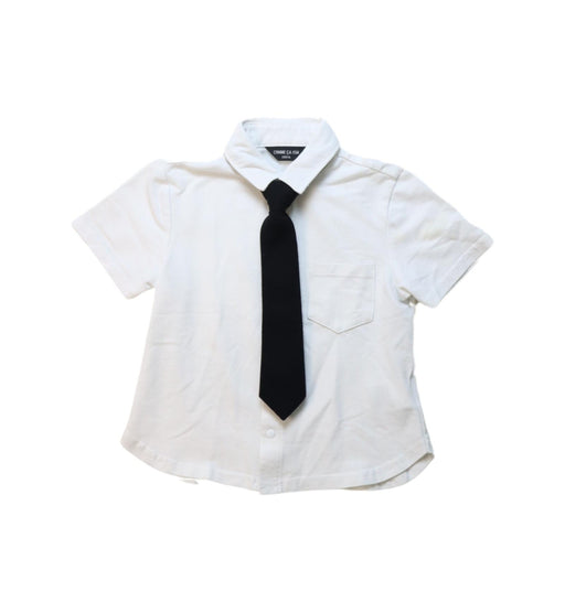 A White Short Sleeve Shirts from Comme Ca Ism in size 2T for boy. (Front View)