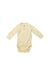 A Yellow Long Sleeve Bodysuits from Petit Bateau in size 0-3M for neutral. (Front View)