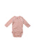 A Orange Long Sleeve Bodysuits from Petit Bateau in size 0-3M for neutral. (Front View)