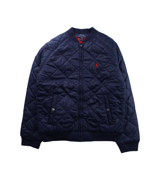 A Blue Puffer/Quilted Jackets from Polo Ralph Lauren in size 10Y for boy. (Front View)