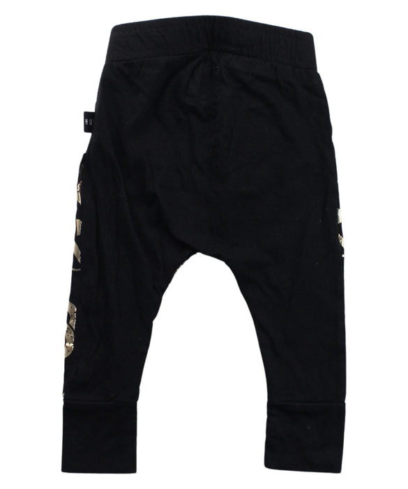 A Black Sweatpants from Hux in size 6-12M for girl. (Back View)