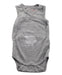 A Grey Sleeveless Bodysuits from Merino Kids in size 3-6M for boy. (Front View)