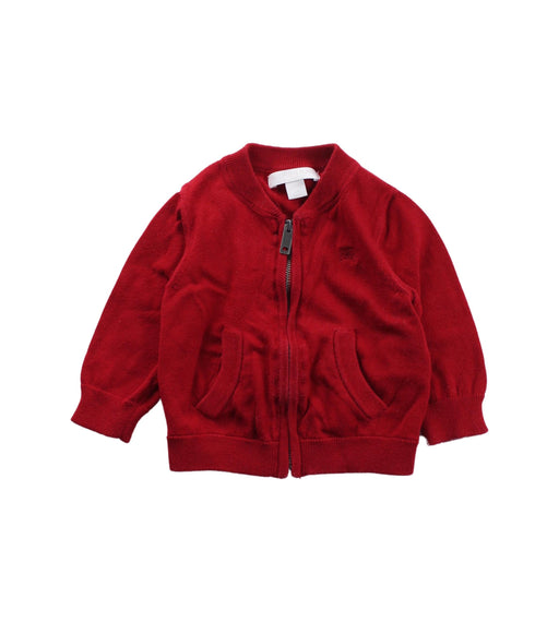 A Red Cardigans from Burberry in size 3-6M for girl. (Front View)