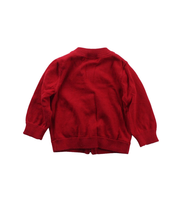 A Red Cardigans from Burberry in size 3-6M for girl. (Back View)