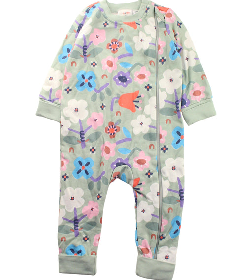 A Green Long Sleeve Jumpsuits from Jack & Milly in size 6-12M for girl. (Front View)