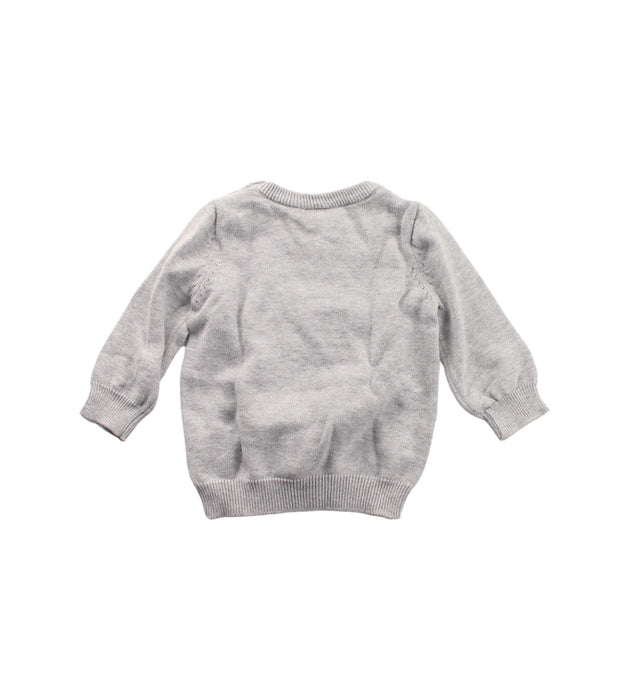 A Grey Knit Sweaters from Seed in size 0-3M for girl. (Back View)