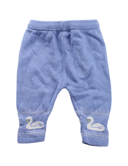 A Blue Sweatpants from Purebaby in size 0-3M for neutral. (Back View)