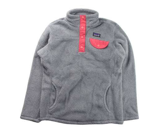A Grey Buttoned Sweatshirts from Patagonia in size 10Y for girl. (Front View)