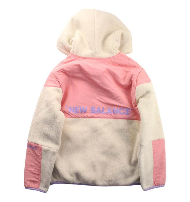 A Pink Lightweight Jackets from New Balance in size 10Y for girl. (Back View)