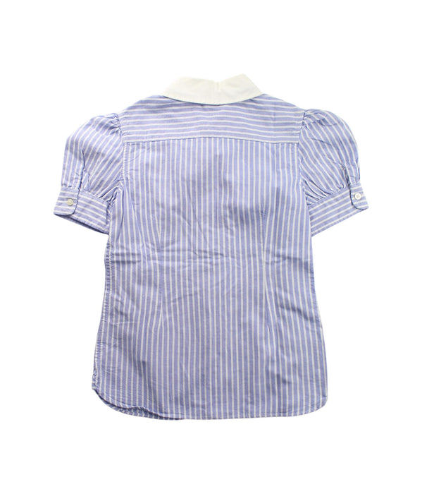 A Blue Short Sleeve Shirts from Polo Ralph Lauren in size 8Y for girl. (Back View)