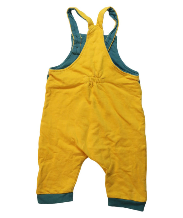 A Yellow Long Overalls from Mori in size 6-12M for boy. (Back View)