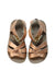 A Brown Sandals from Sun-San in size 3T for girl. (Back View)