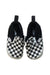 A Black Slip Ons from Vans in size 6-12M for boy. (Back View)