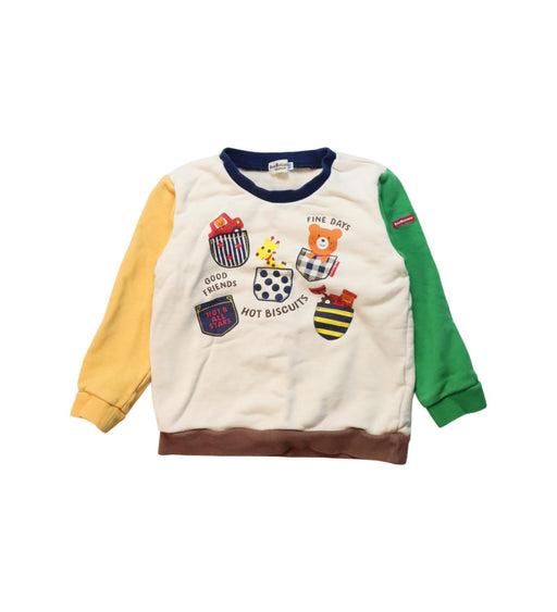 A Multicolour Crewneck Sweatshirts from Miki House in size 4T for boy. (Front View)