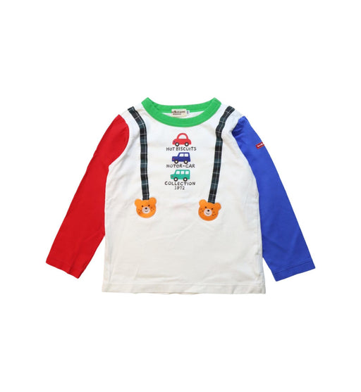 A Multicolour Long Sleeve T Shirts from Miki House in size 4T for boy. (Front View)
