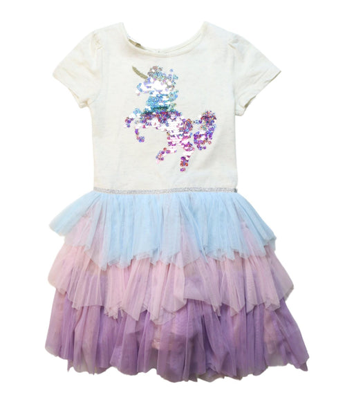 A Multicolour Short Sleeve Dresses from Monsoon in size 5T for girl. (Front View)