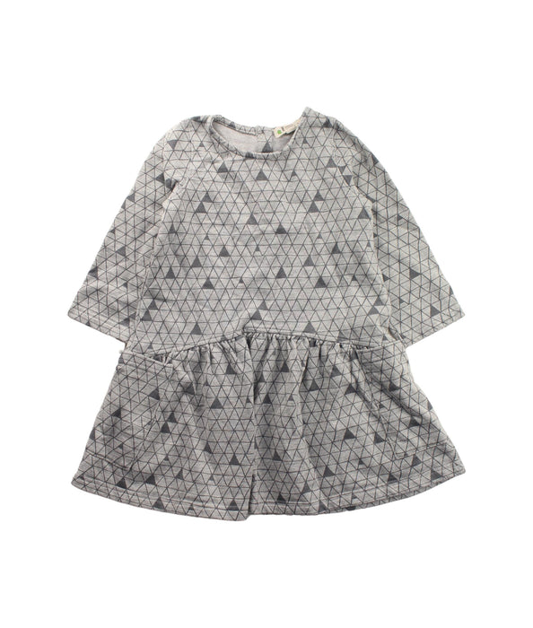 A Grey Long Sleeve Dresses from The Bonnie Mob in size 2T for girl. (Front View)