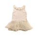 A Beige Sleeveless Dresses from Gingersnaps in size 4T for girl. (Front View)