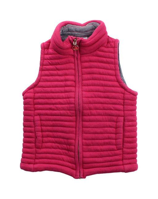 A Pink Outerwear Vests from Petit Bateau in size 3T for girl. (Front View)