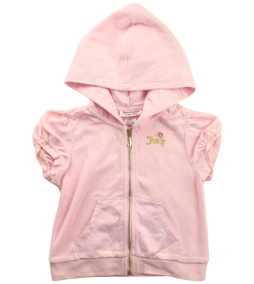 A Pink Lightweight Jackets from Juicy Couture in size 4T for girl. (Front View)