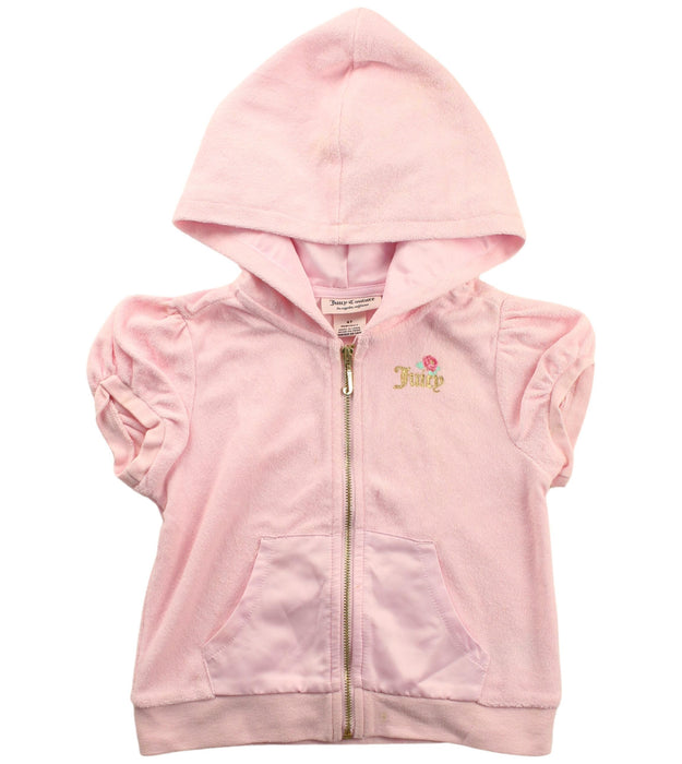 A Pink Lightweight Jackets from Juicy Couture in size 4T for girl. (Front View)