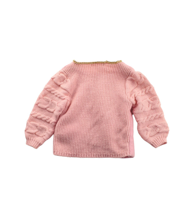 A Pink Knit Sweaters from Nicholas & Bears in size 12-18M for girl. (Back View)