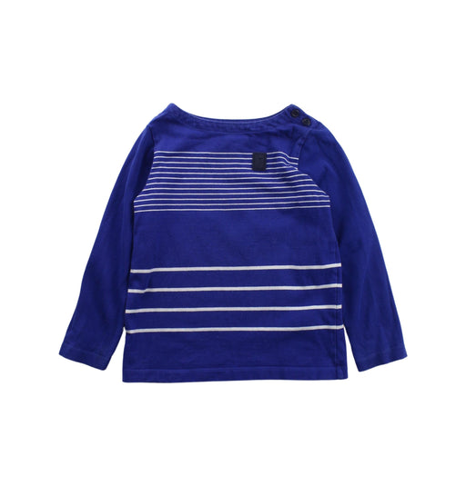 A Blue Long Sleeve T Shirts from Jacadi in size 4T for boy. (Front View)