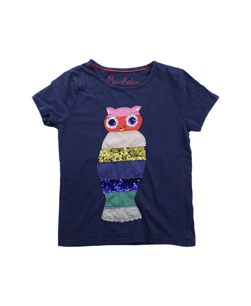 A Blue Short Sleeve T Shirts from Boden in size 6T for girl. (Front View)