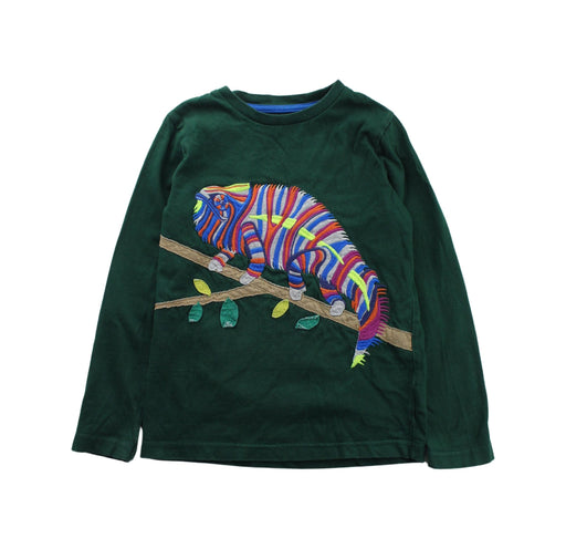 A Green Long Sleeve T Shirts from Boden in size 6T for boy. (Front View)