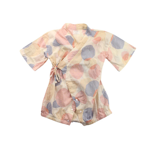 A Multicolour Short Sleeve Rompers from Naomi Wear in size 12-18M for girl. (Front View)