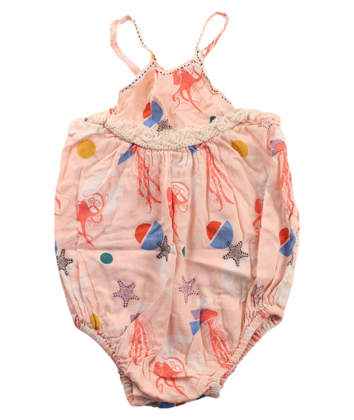 A Peach Sleeveless Bodysuits from Velveteen in size 2T for girl. (Front View)