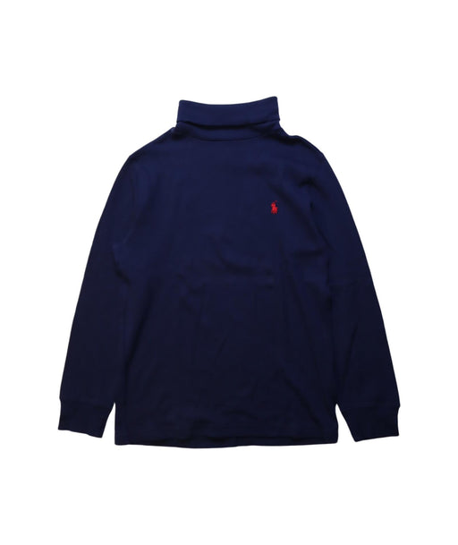 A Navy Long Sleeve Tops from Polo Ralph Lauren in size 7Y for boy. (Front View)