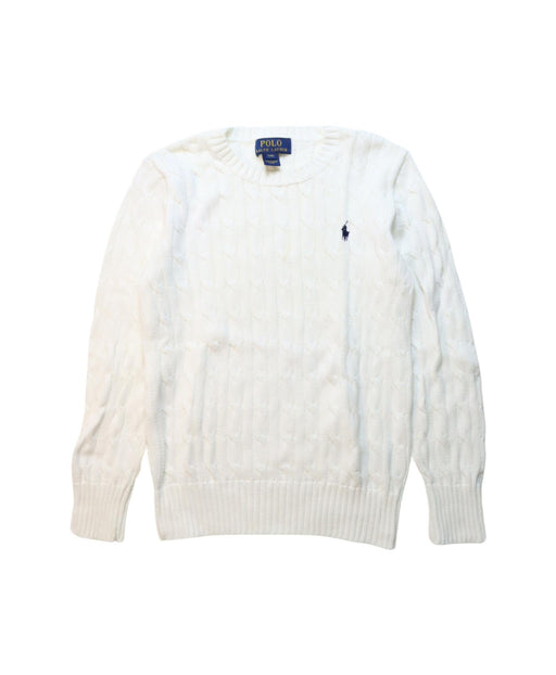 A White Knit Sweaters from Polo Ralph Lauren in size 8Y for neutral. (Front View)