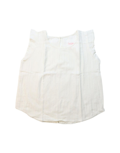 A White Sleeveless Tops from Sunset Limonade in size 6T for girl. (Front View)