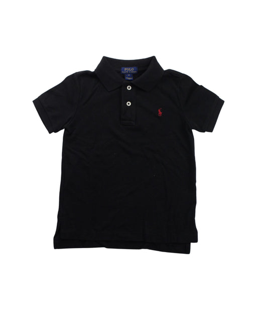 A Black Short Sleeve Polos from Polo Ralph Lauren in size 4T for boy. (Front View)