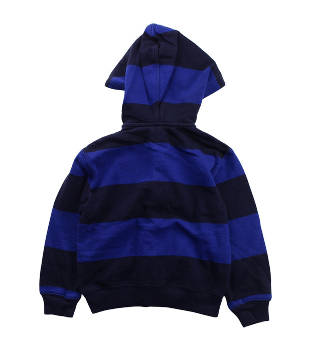 A Blue Zippered Sweatshirts from Polo Ralph Lauren in size 4T for boy. (Back View)
