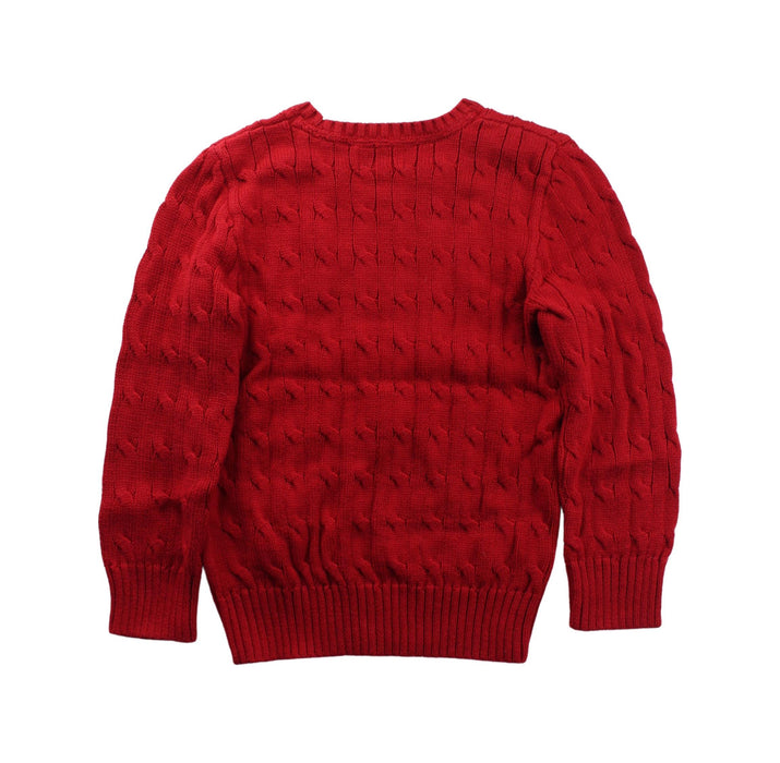 A Red Knit Sweaters from Polo Ralph Lauren in size 5T for boy. (Back View)