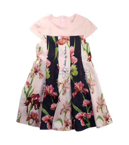 A Pink Short Sleeve Dresses from Baker by Ted Baker in size 5T for girl. (Front View)