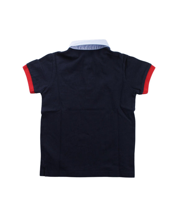 A Blue Short Sleeve Polos from Chickeeduck in size 4T for boy. (Back View)