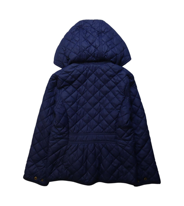 A Navy Puffer/Quilted Jackets from Polo Ralph Lauren in size 7Y for girl. (Back View)