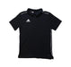 A Black Short Sleeve Polos from Adidas in size 7Y for boy. (Front View)