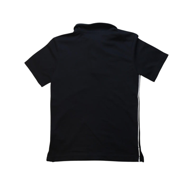 A Black Short Sleeve Polos from Adidas in size 7Y for boy. (Back View)