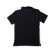 A Black Short Sleeve Polos from Adidas in size 7Y for boy. (Back View)