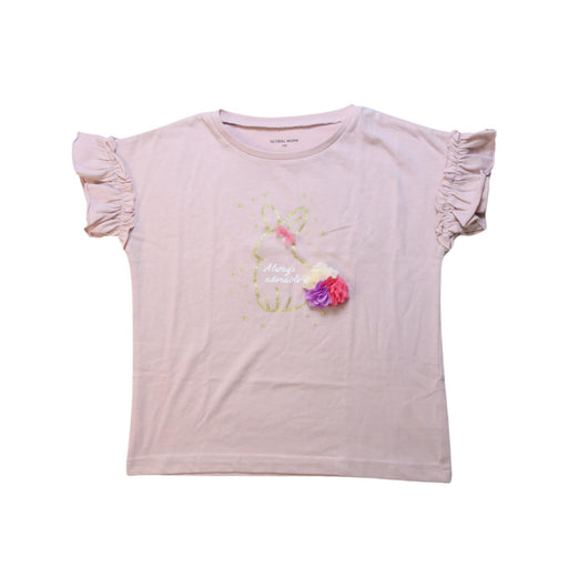 A Multicolour Short Sleeve Tops from Global  Work in size 5T for girl. (Front View)