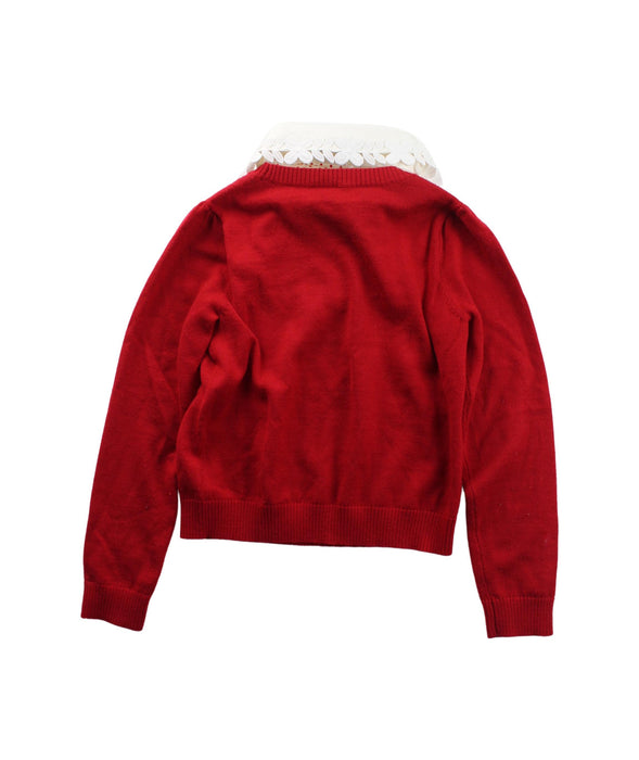 A Red Knit Sweaters from I Pinco Pallino in size 8Y for girl. (Back View)