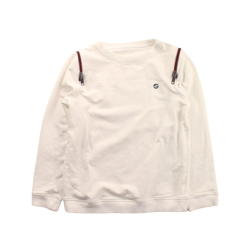 A White Crewneck Sweatshirts from Gucci in size 5T for boy. (Front View)