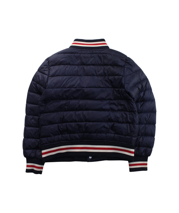A Blue Puffer/Quilted Jackets from Moncler in size 6T for boy. (Back View)