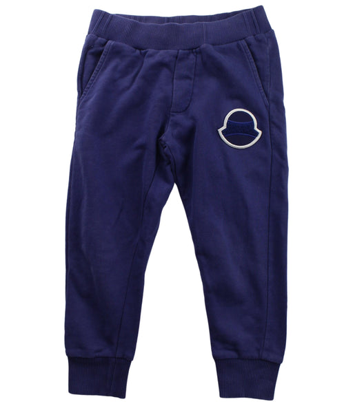 A Blue Sweatpants from Moncler in size 4T for boy. (Front View)