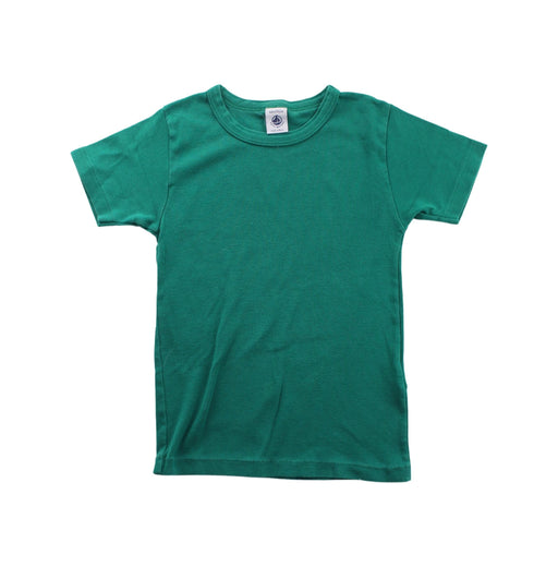 A Green Short Sleeve T Shirts from Petit Bateau in size 6T for boy. (Front View)