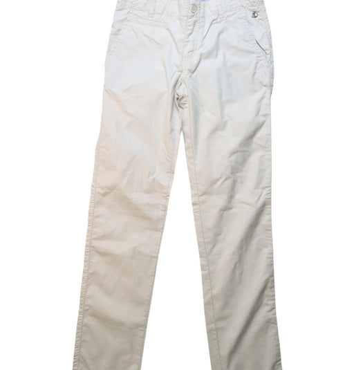 A White Casual Pants from Petit Bateau in size 10Y for boy. (Front View)